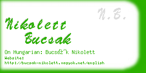 nikolett bucsak business card